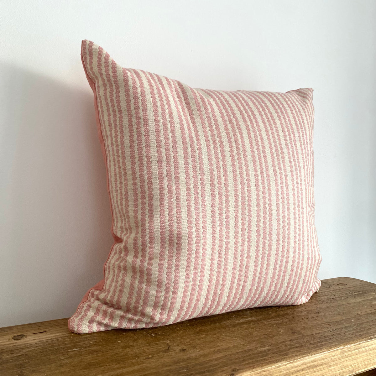 Stripe Cushion Pink And Cream Cushions Rose Pink Scallop Striped
