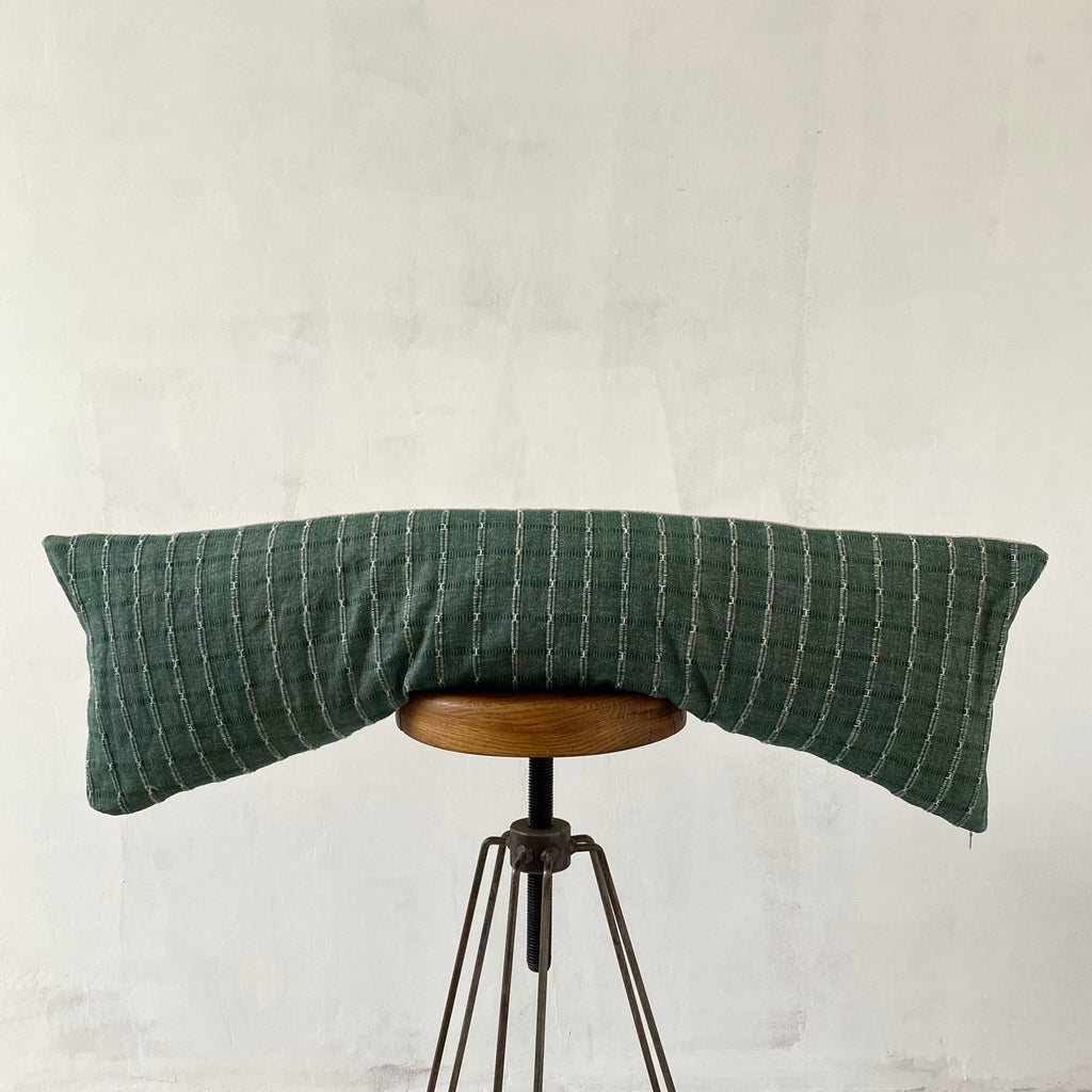 Long green rectangular cushion